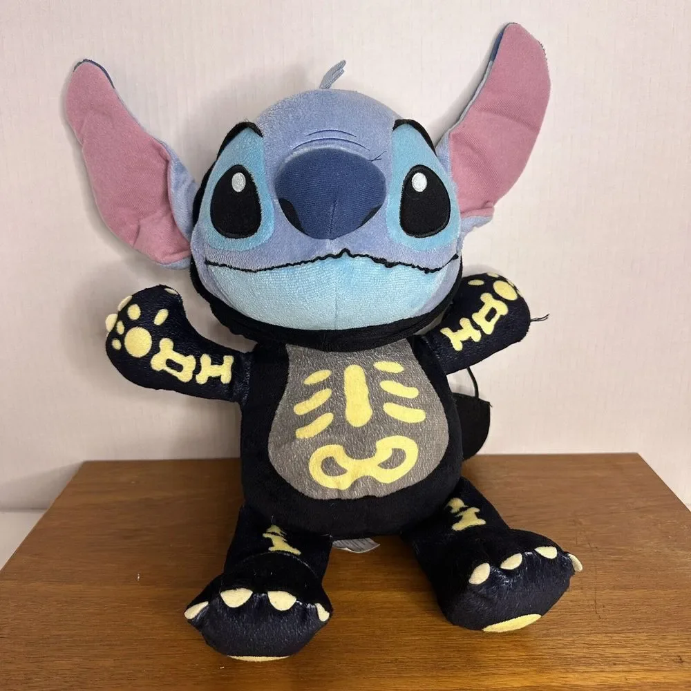Disney STITCH Plush Skeleton HALLOWEEN Costume Trick Or Treat Toy‎